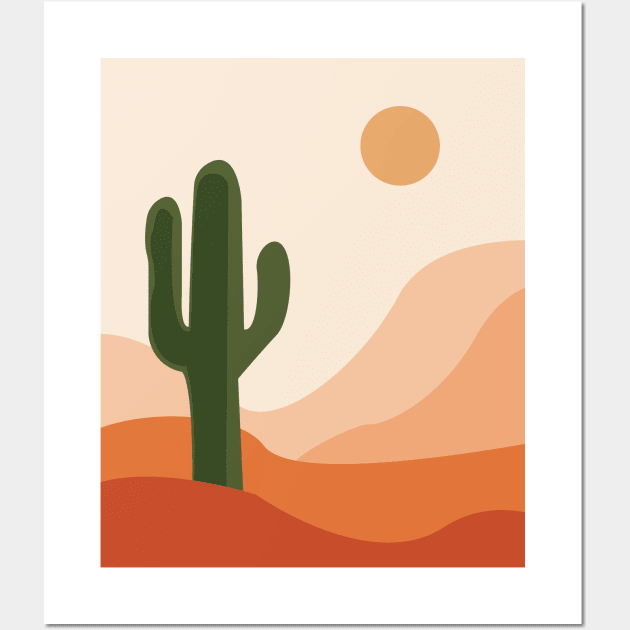 Desert climate, cactus , sun and sand, abstract cactus desert beauty, Wall Art by WorldOfMine